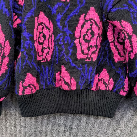 Changing Scene Women's Shawl Collar Cardigan Sweater Jacket Medium Multi Floral - Picture 7 of 12